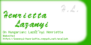 henrietta lazanyi business card